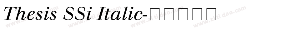Thesis SSi Italic字体转换